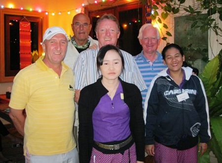 Tuesday’s winners pose with the staff at The Relax Bar.